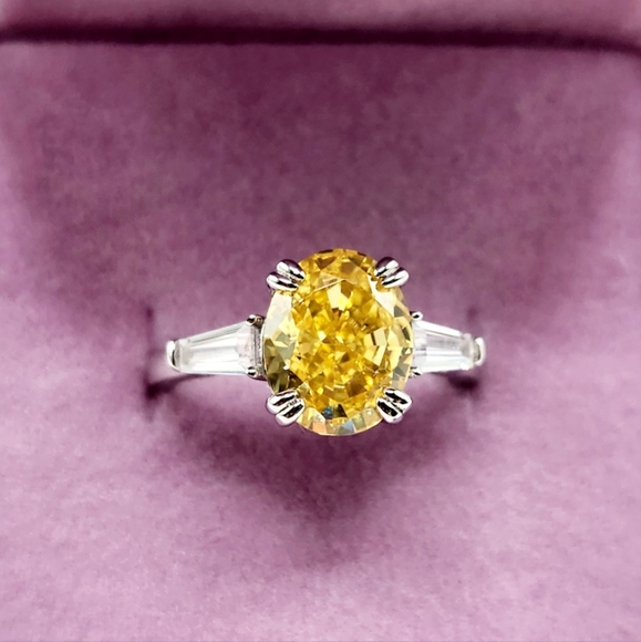 2.5 Canary Crushed ice statement ring - Picture 5 of 8